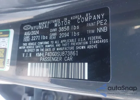 2025 Hyundai Elantra Limited z USA, uszkodzony, nr VIN KMHLP4DG0SU873861